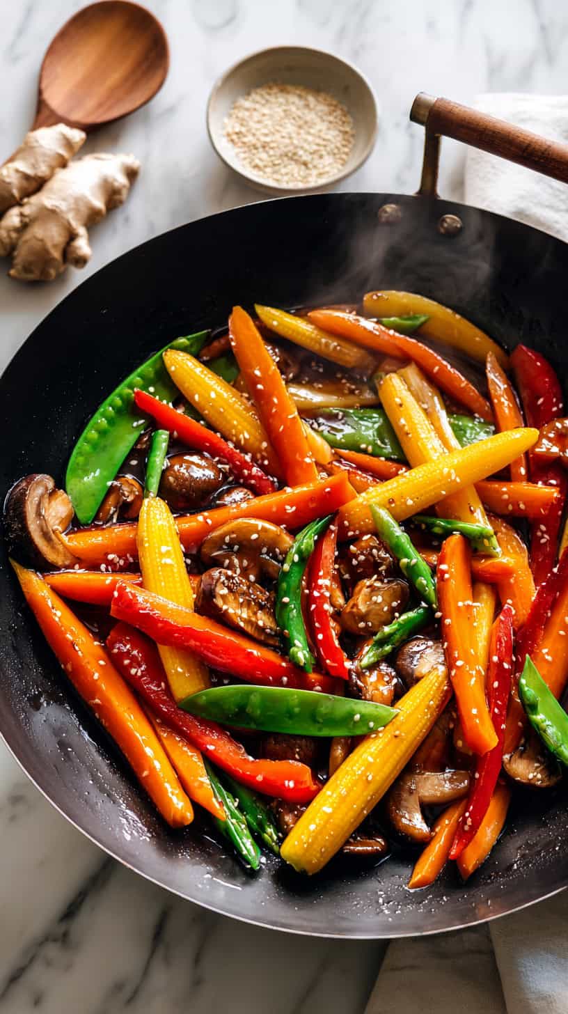 10 Easy Dinner Party Menus That Don't Stress You Out 27 Honey-Ginger Glazed Veggie Stir