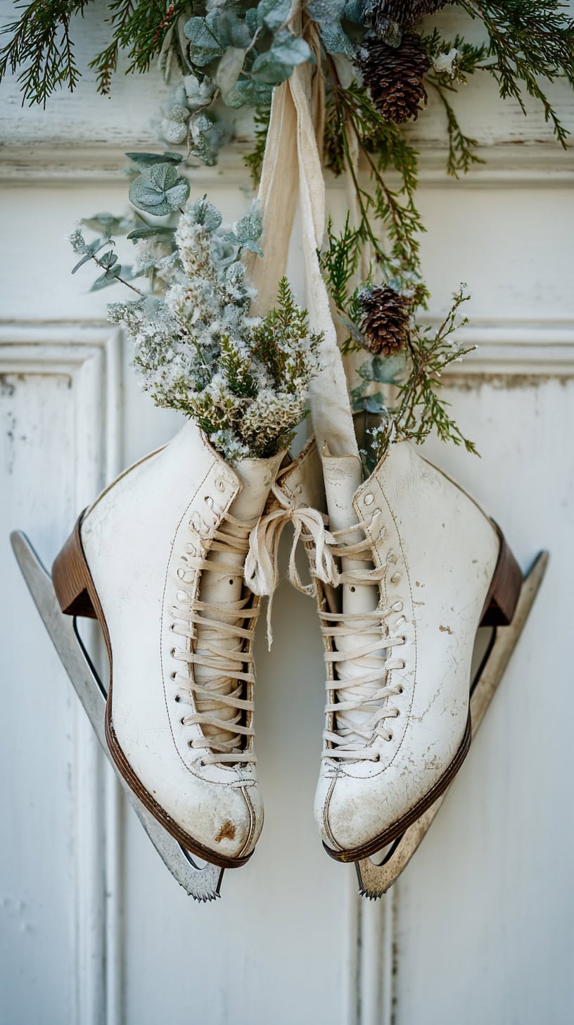 20 Winter Wreath Ideas That Aren't Christmas Themed 110 Ice Skate Wreath