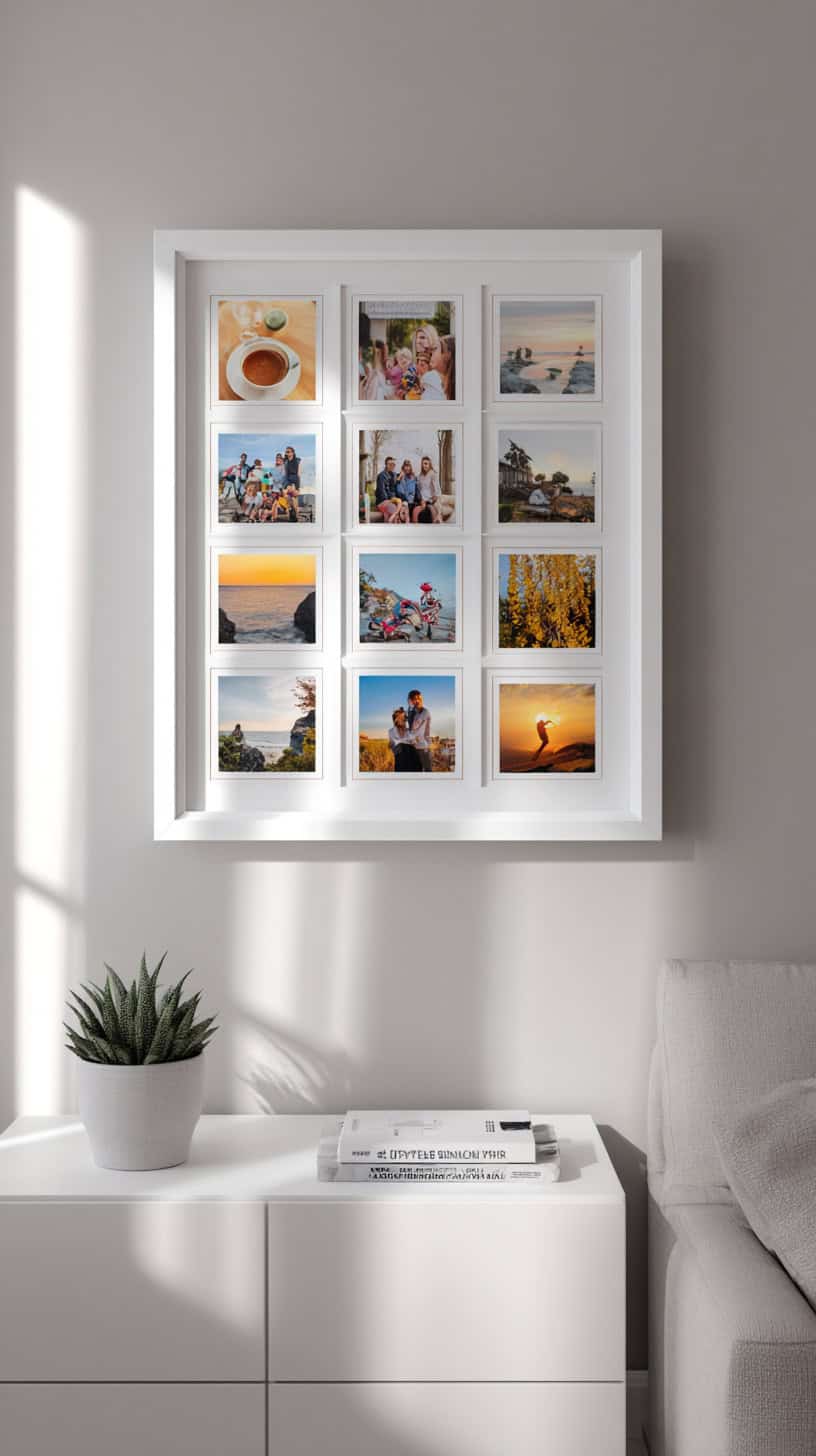 18 Creative Ways to Display Family Photos on Your Walls 94 Instagram Art Frame