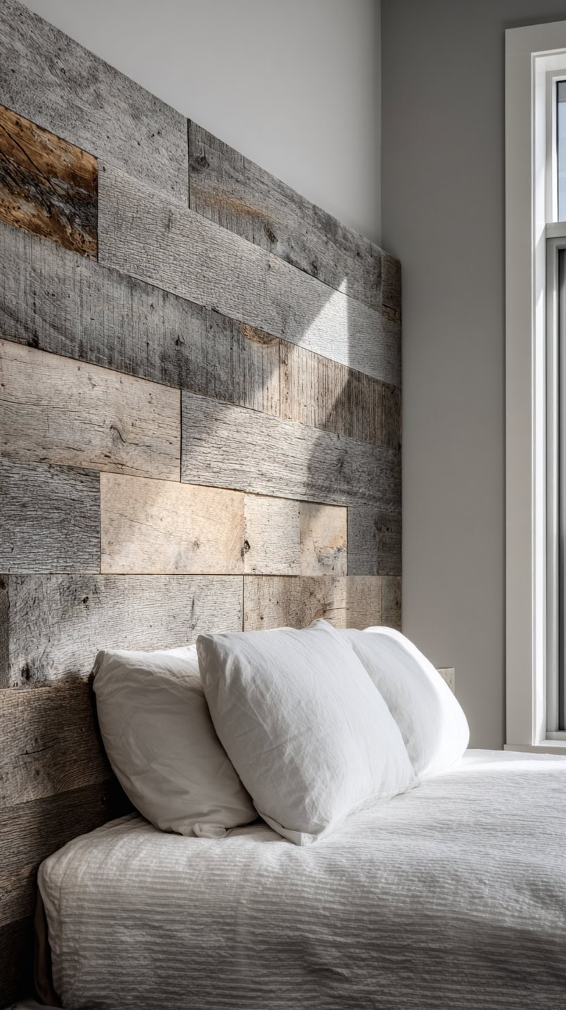 20 DIY Headboard Ideas to Upgrade Your Bedroom 98 Low Textured Wood Headboard