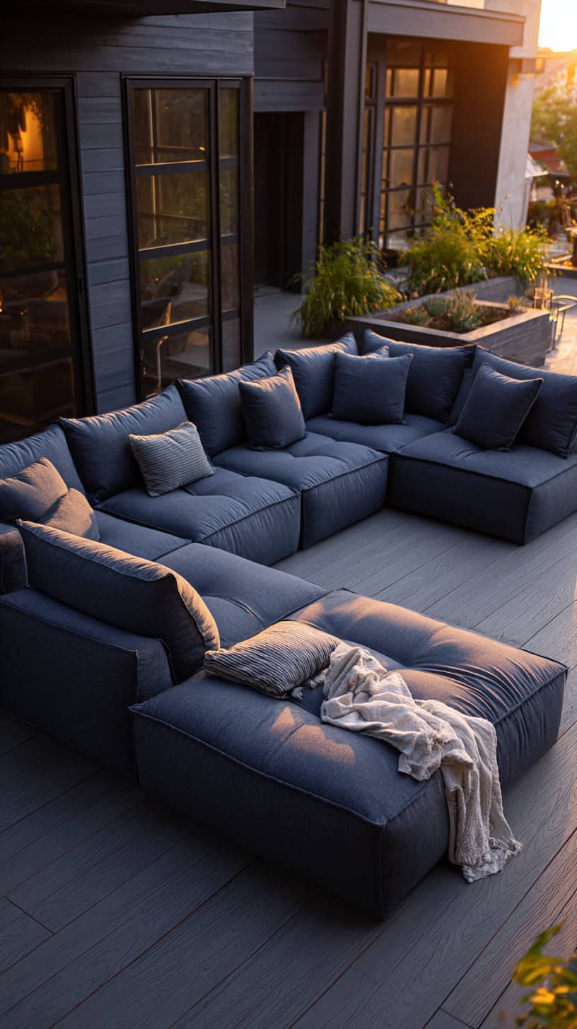 20 Patio Furniture Layouts to Start Planning for Spring 86 Modular Deep Cushion Sofa