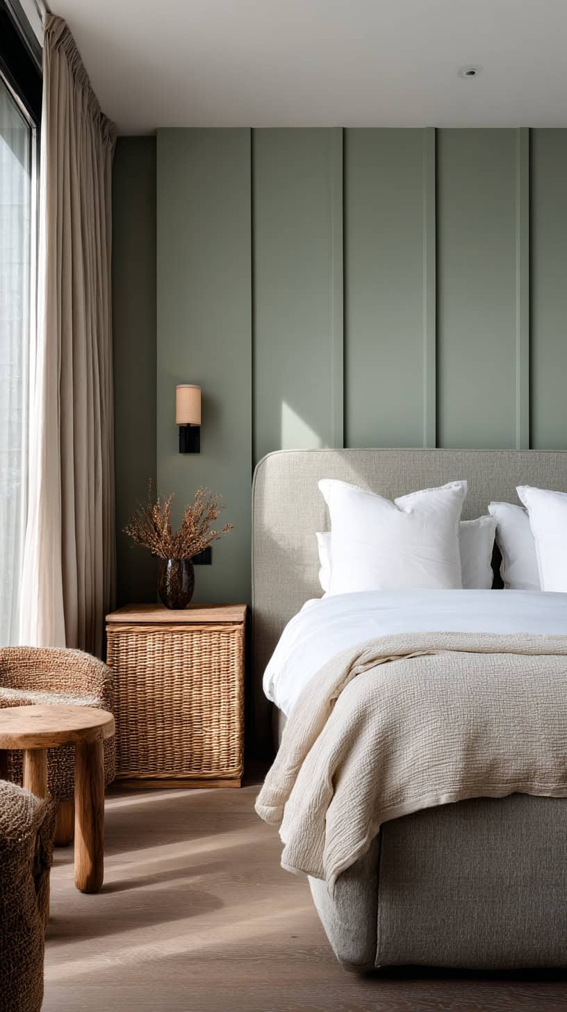 Muted Green Wall Accent