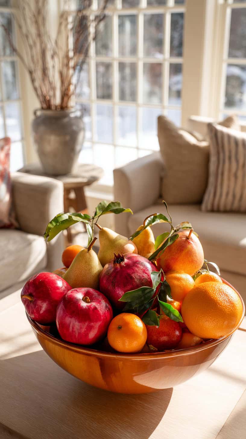 15 Sunroom Decor Ideas to Brighten Up Winter Days 86 Orchard Fruit Centerpiece Bowl