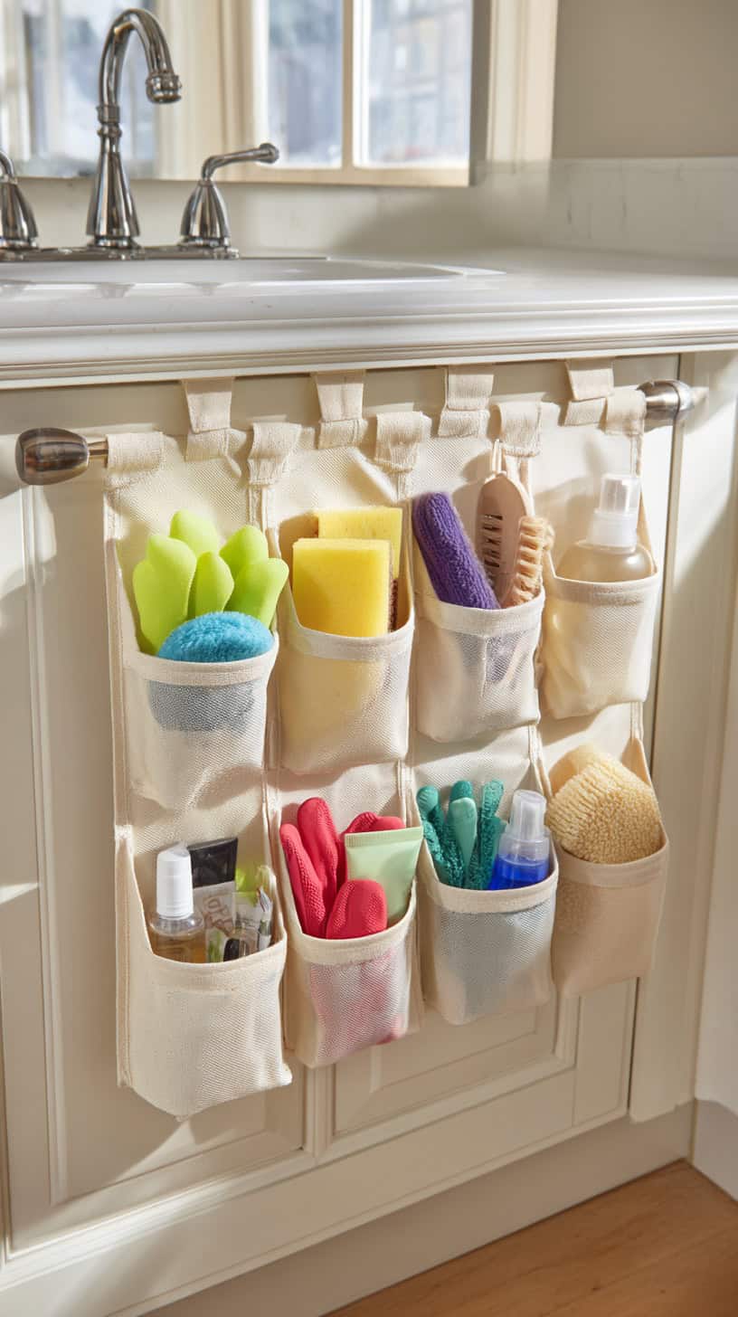 18 Under-Sink Storage Hacks for Busy Moms 92 Over-Door Hanging Pouches