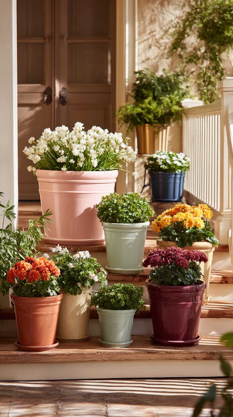 Painted Terra Cotta Pots