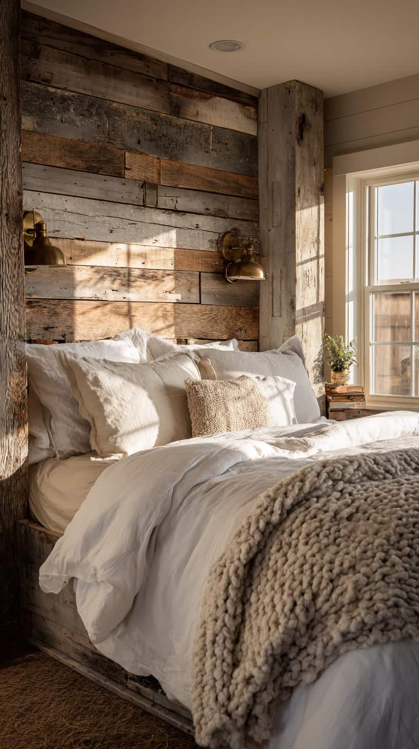 20 DIY Headboard Ideas to Upgrade Your Bedroom 104 Reclaimed Pallet Rustic Headboard