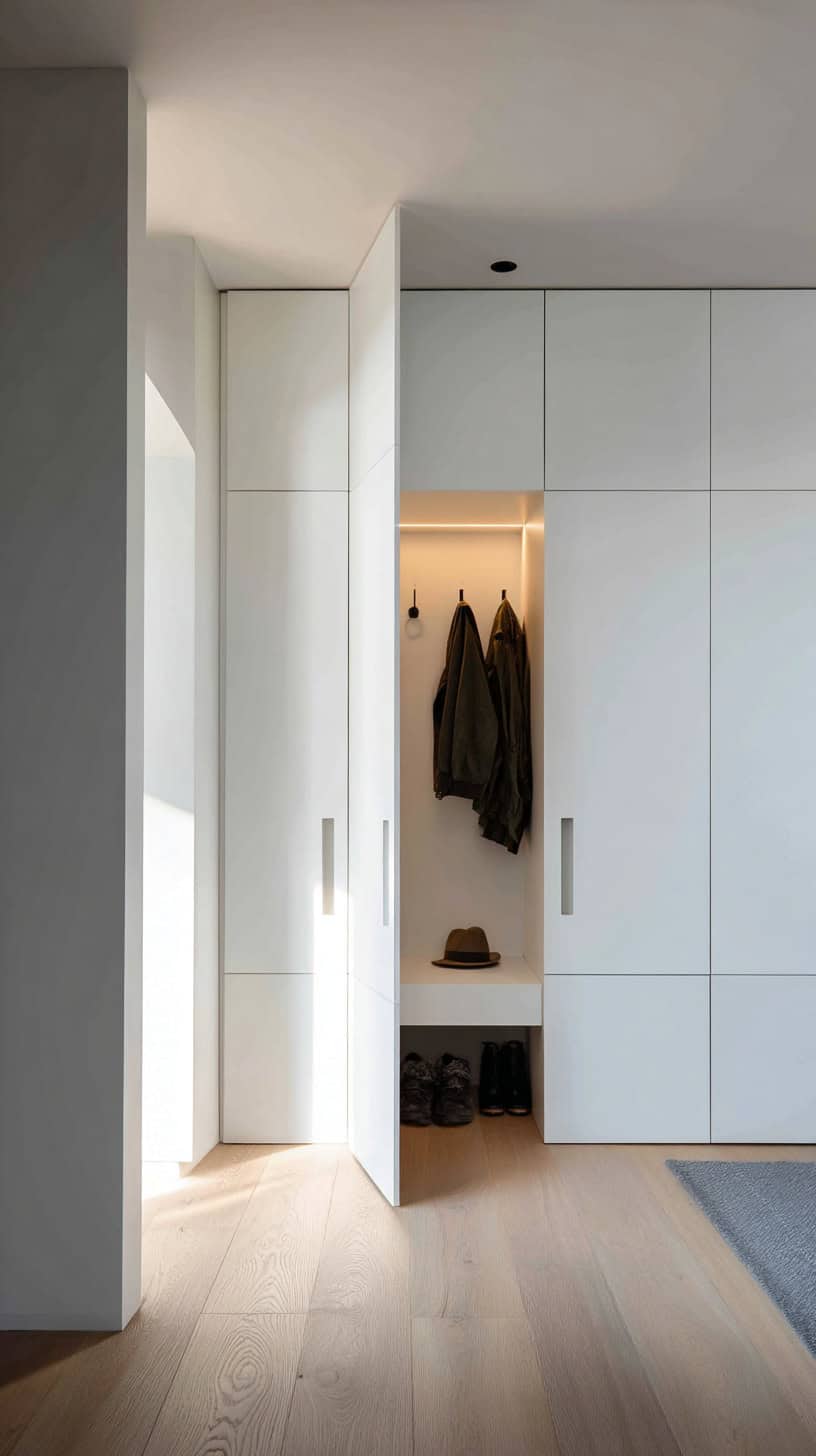 15 Small Entryway Ideas to Organize Shoes and Coats 80 Seamless Hidden Compartments