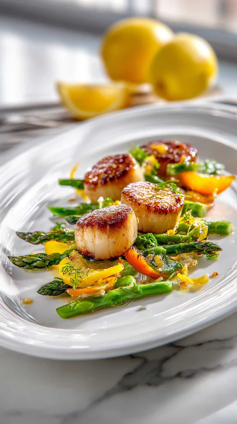 10 Easy Dinner Party Menus That Don't Stress You Out 26 Seared Scallops with Citrus Veggies