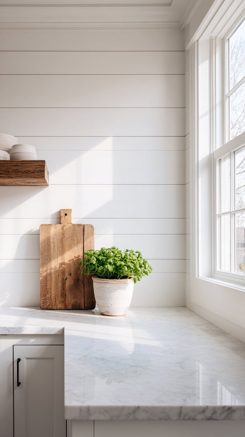 20 Farmhouse Kitchen Decor Ideas to Refresh Your Home 86 Shiplap Accent Wall