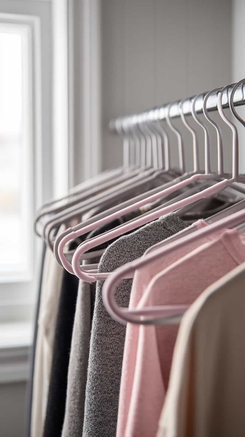 20 Small Closet Organization Ideas to Maximize Space 86 Slim Hangers to Save Rod Space