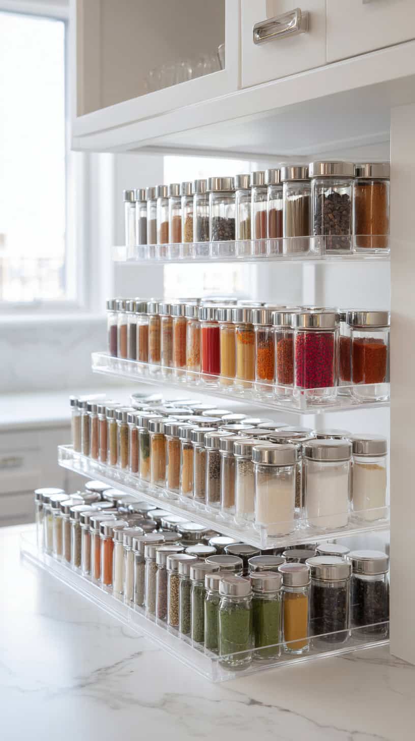 18 Pantry Organization Hacks Using Clear Bins and Baskets 105 Spice Jar Clear Organizer
