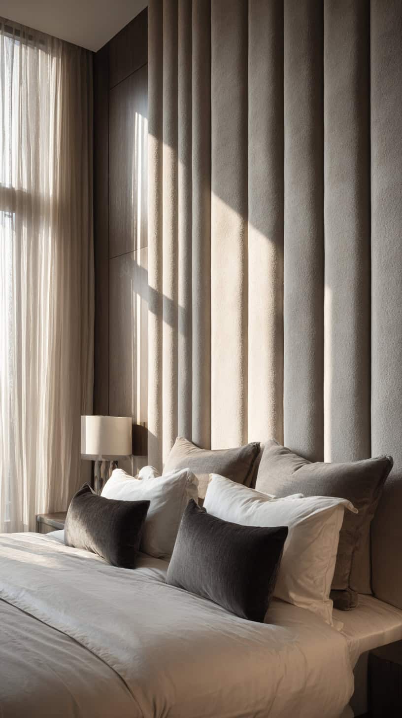 20 DIY Headboard Ideas to Upgrade Your Bedroom 112 Upholstered Vertical Channel Headboard