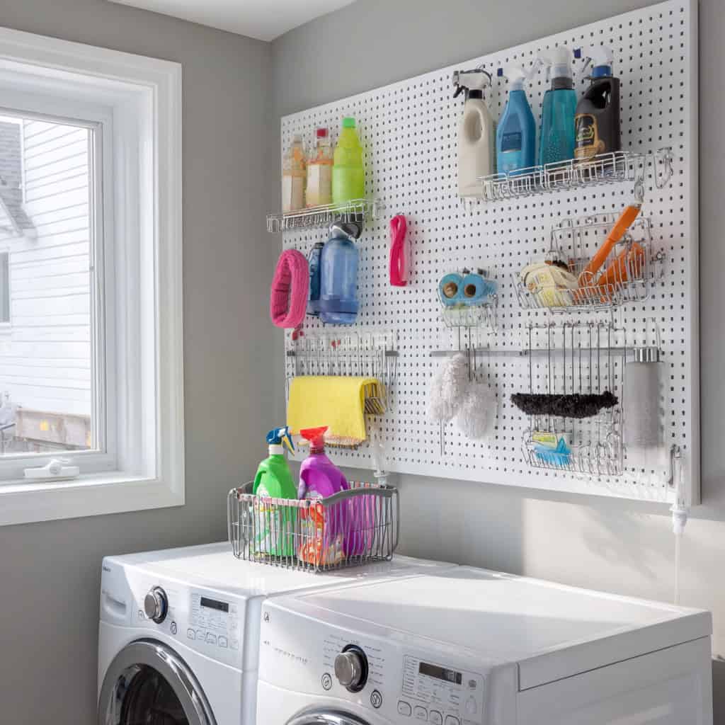20 Genius Laundry Room Makeovers That Save Space 90 Wall-Mounted Tool Holders