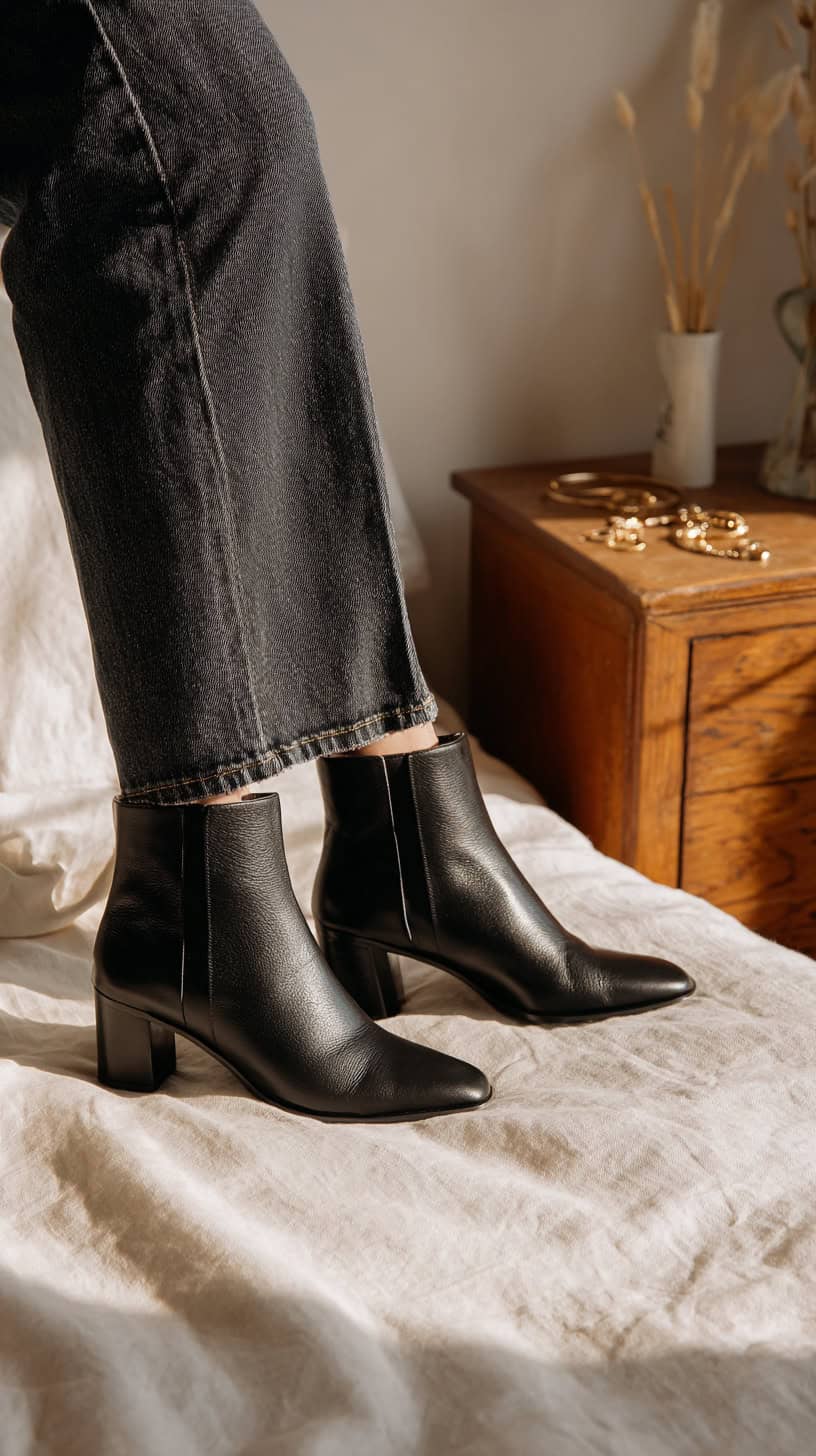 Ankle Boots and Straight-Leg Jeans