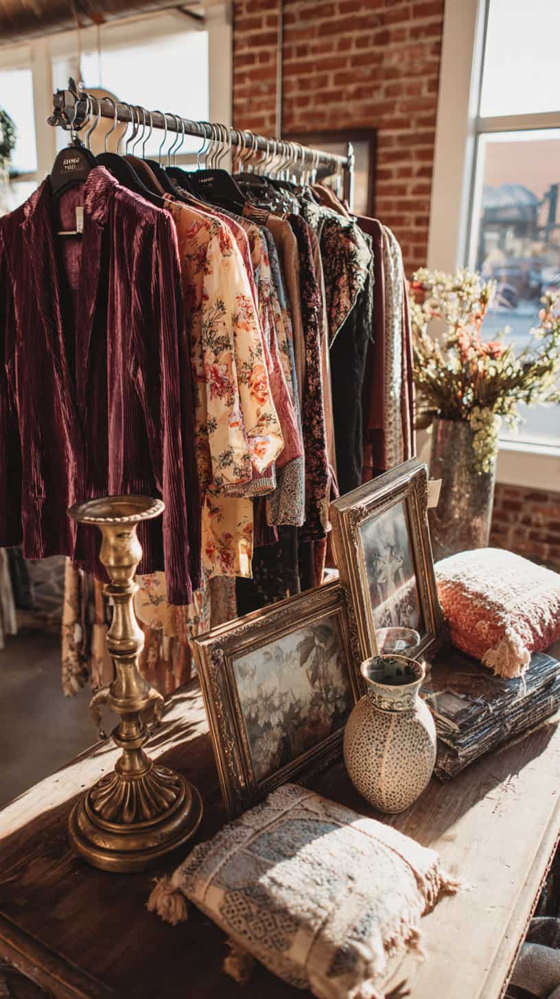 Chic Thrift Store Browsing