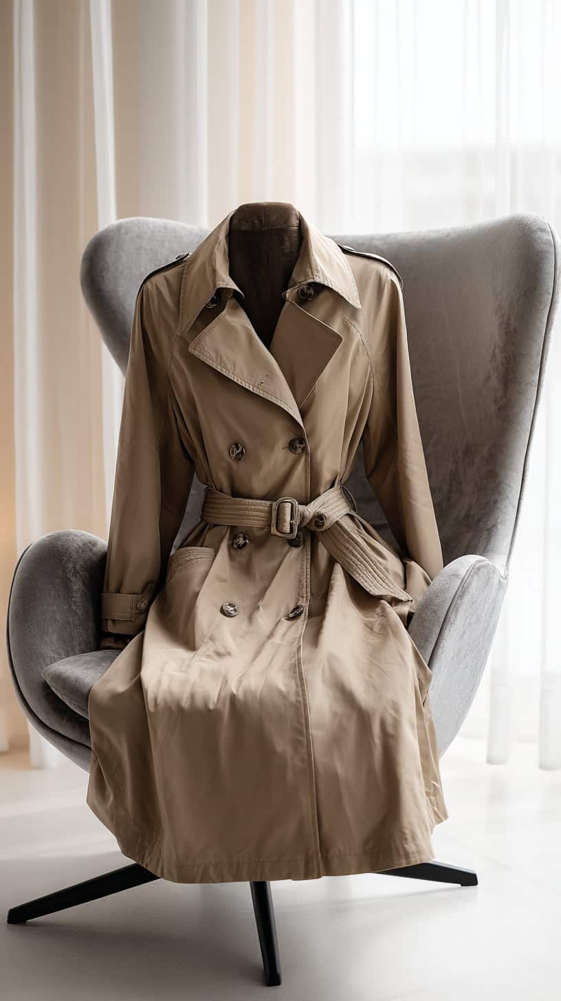 Crisp Cotton Trench Coat