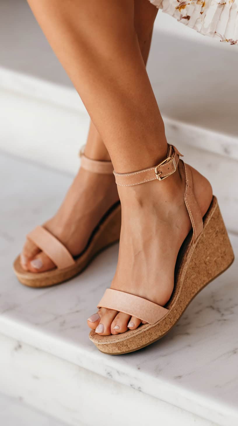 Cushioned Wedge Sandals