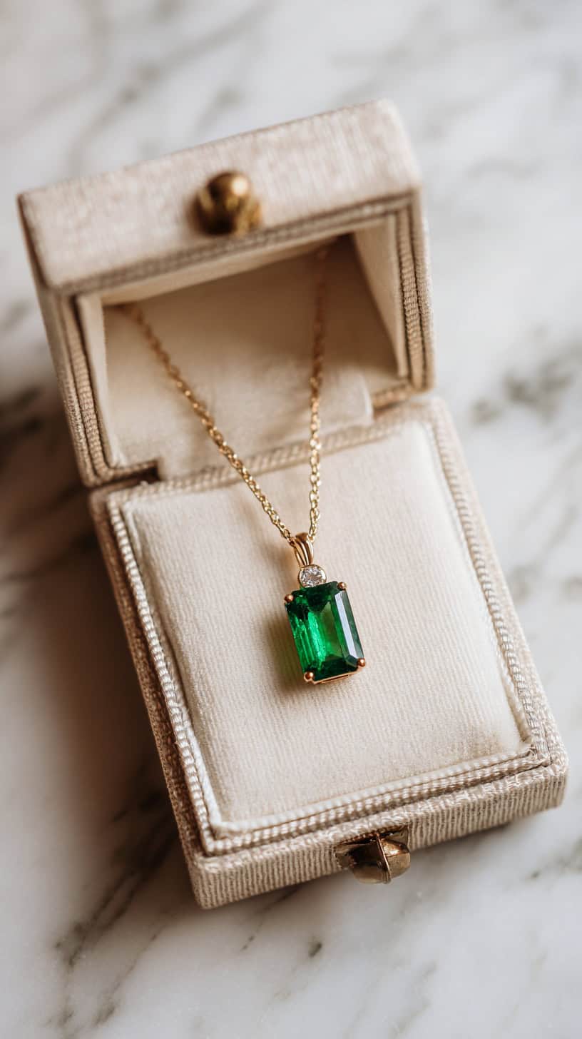 Emerald Cut Pendant Necklaces