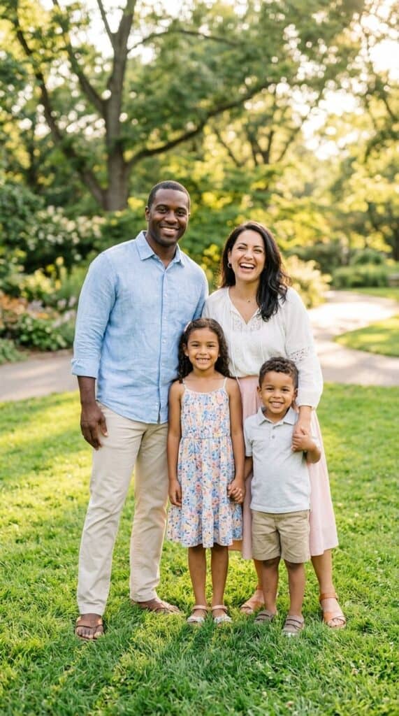 22 Summer Family Picture Outfits That Coordinate Without Looking Matchy