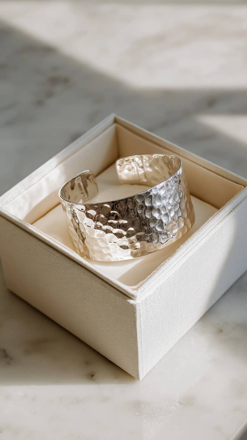 Hammered Silver Cuff Bracelets