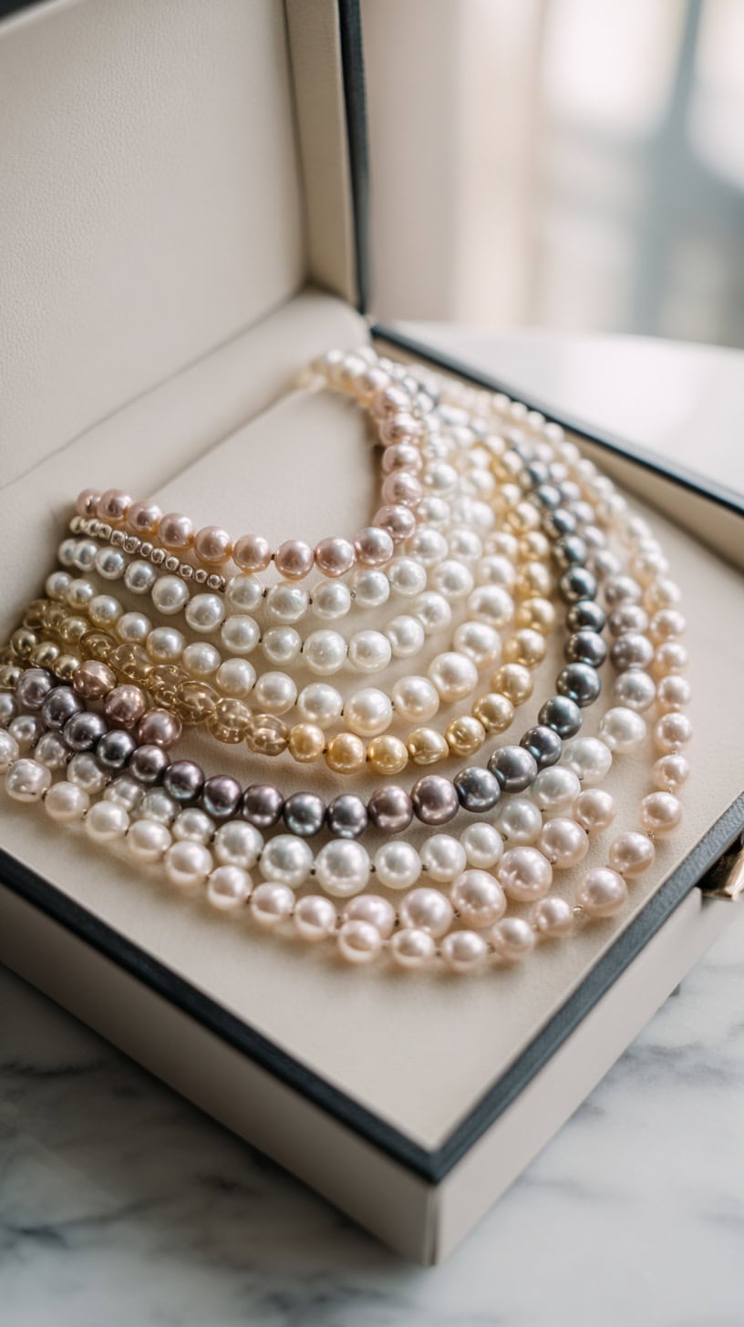 Layered Pearl Necklaces