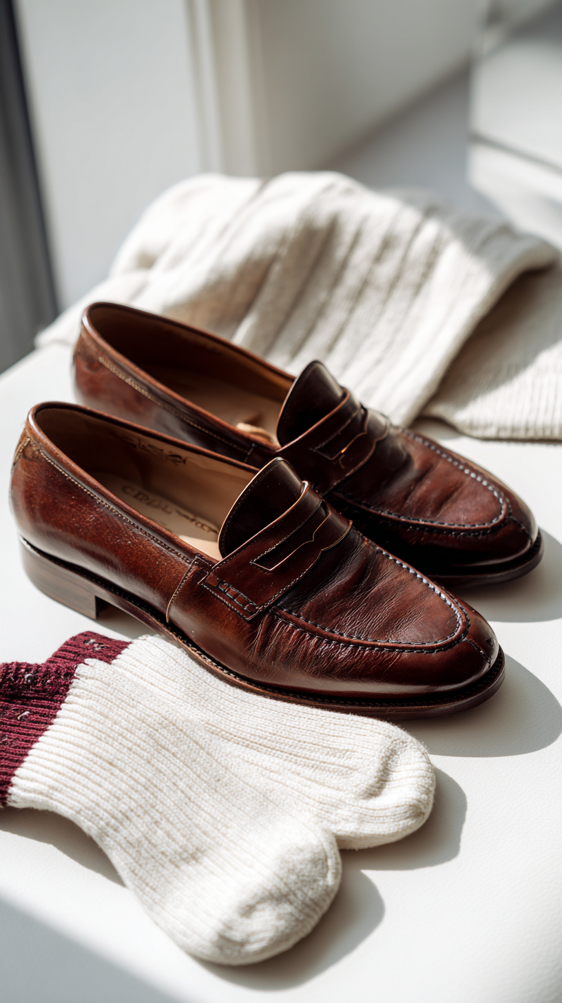 Loafers with Sock Detail