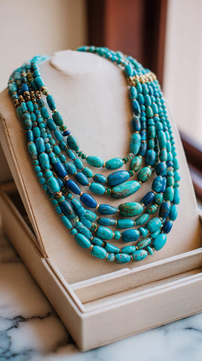 Multi-Strand Turquoise Necklaces