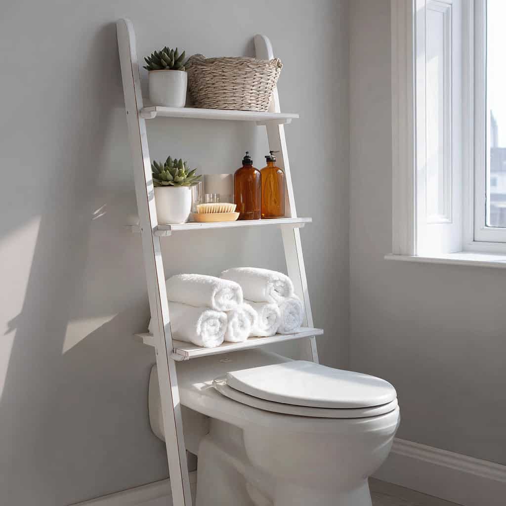 Over-Toilet Storage Ladder