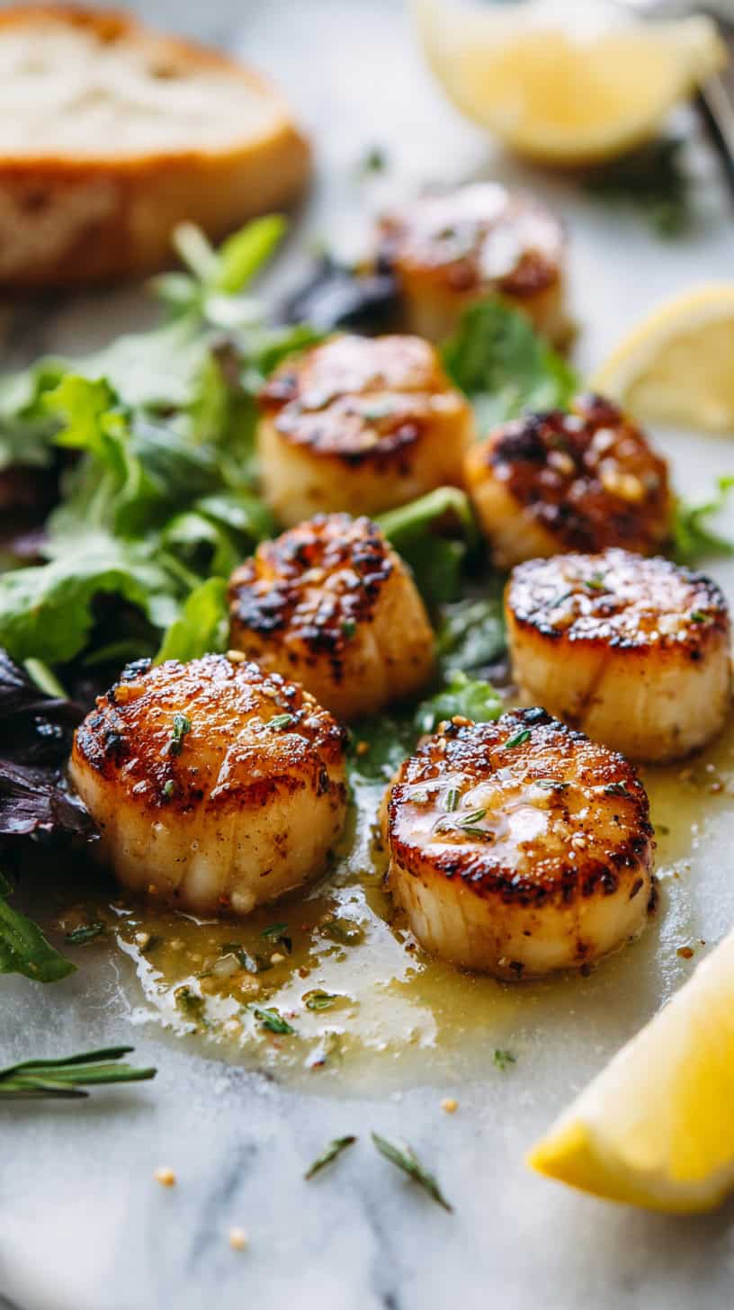 Seared Scallops with Lemon Butter