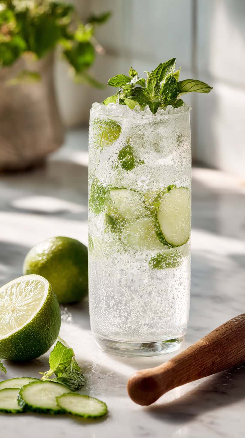 Sparkling Cucumber Mint Mojito
