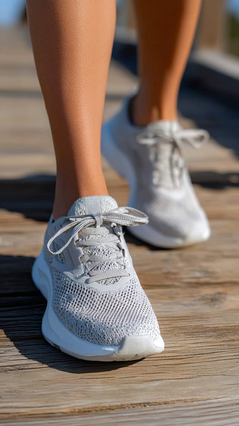 Wide-Toe Walking Sneakers