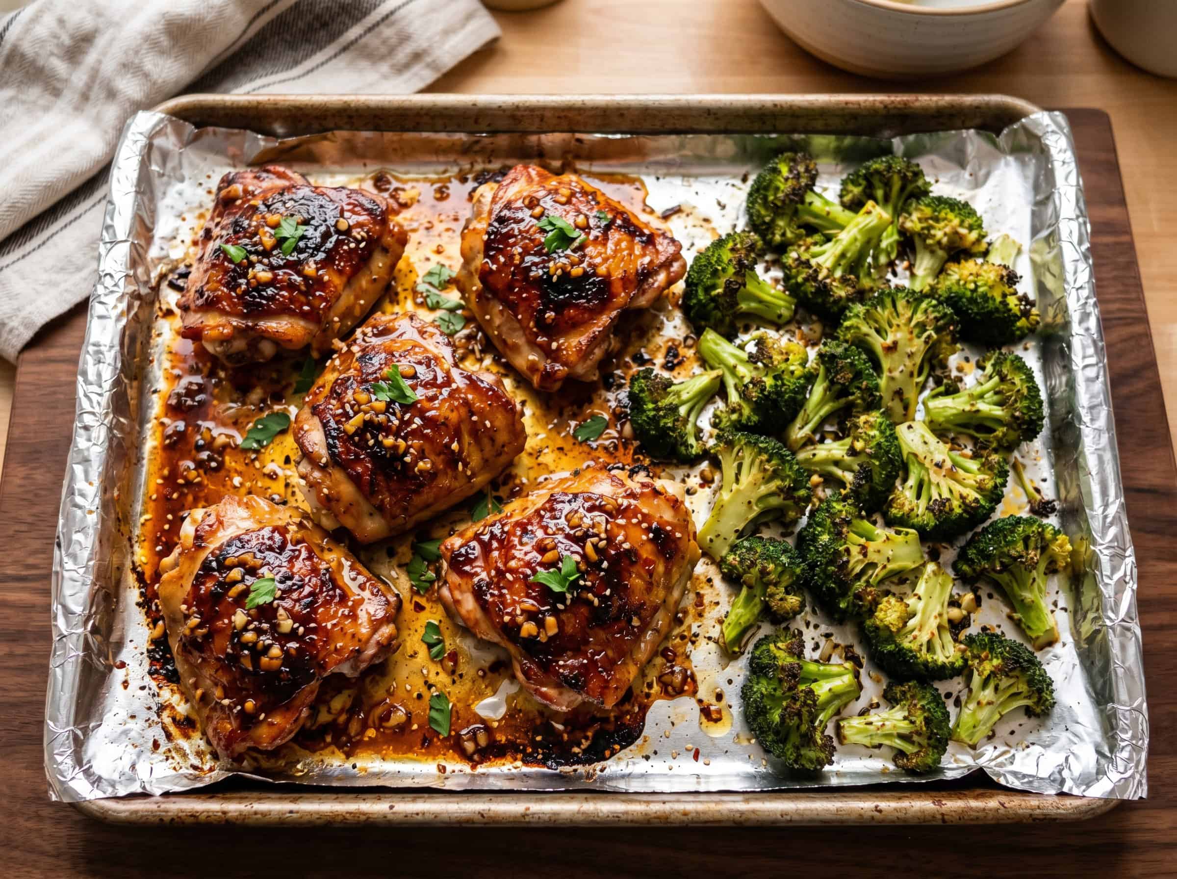 Honey Garlic Sheet-Pan Chicken Thighs