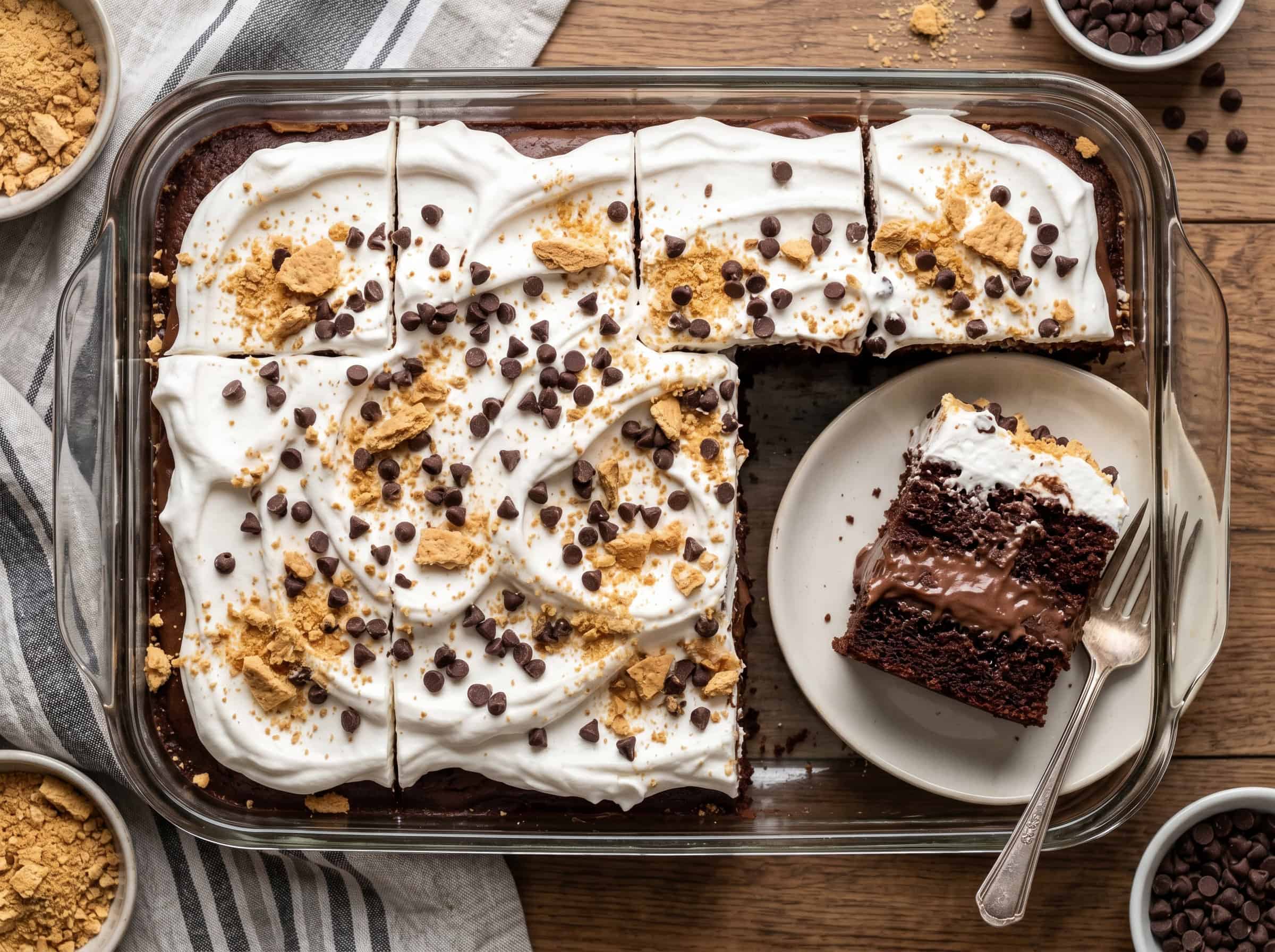 S'mores Poke Cake