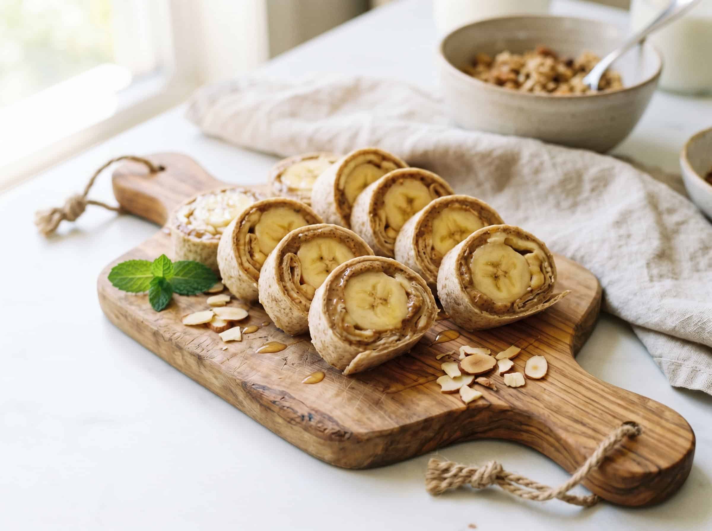 Honey-Almond Butter and Banana Roll-Up