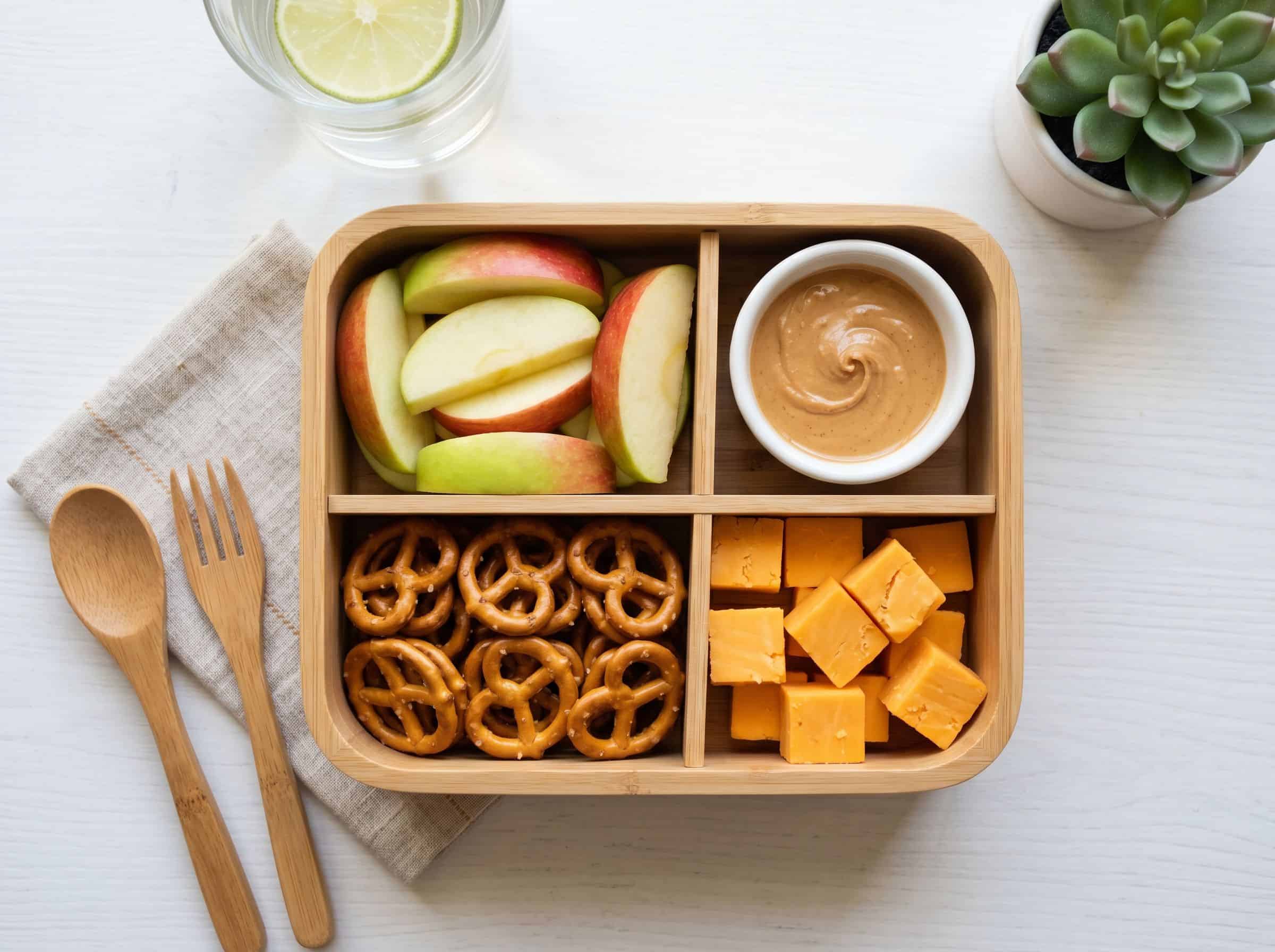 Apple, Peanut Butter, and Cheese Bento