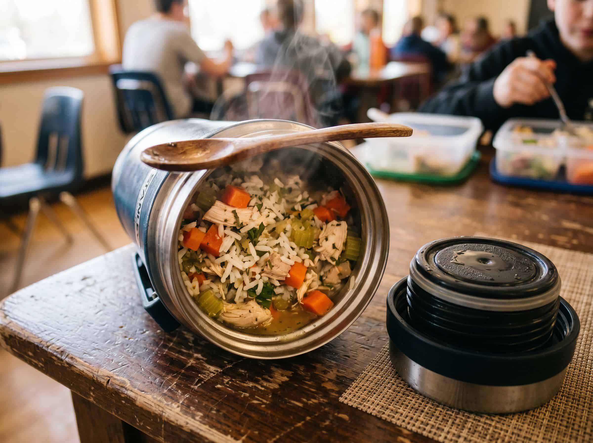 Thermos Chicken and Rice Soup