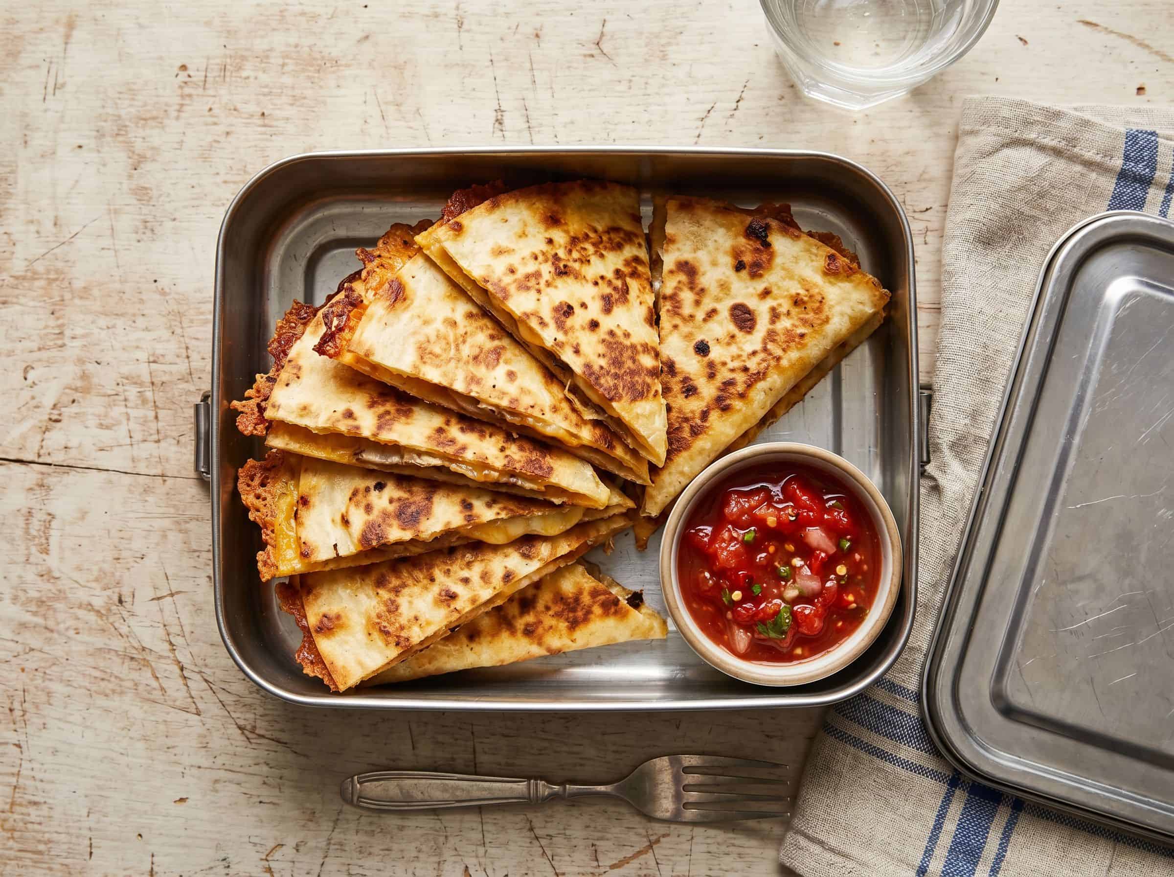 Mini Cheddar Quesadilla Triangles