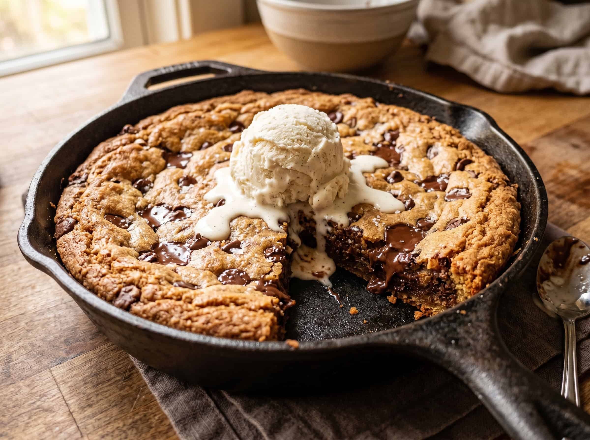 Skillet Chocolate Chip Cookie