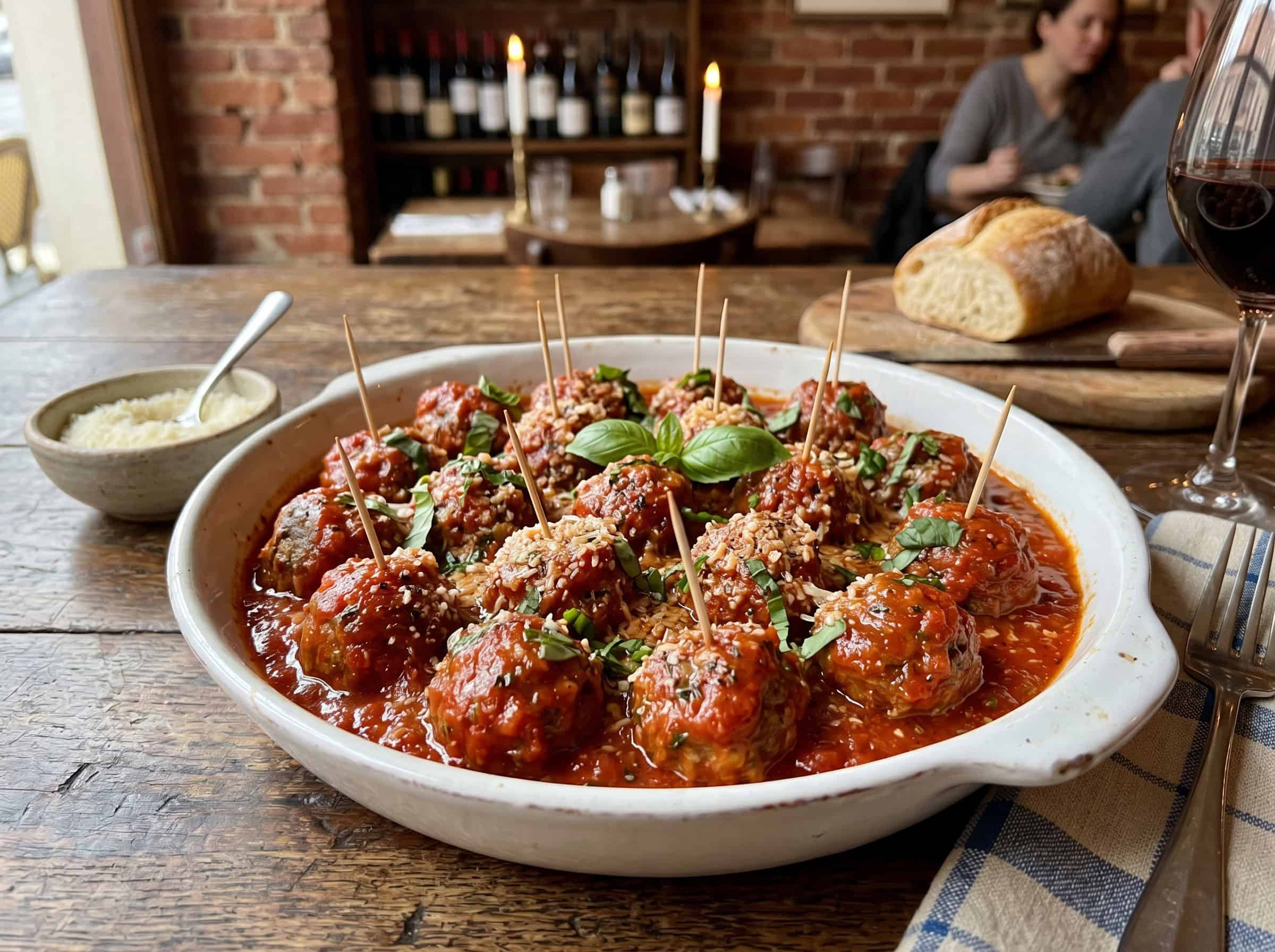 Classic Italian Meatballs in Marinara Sauce