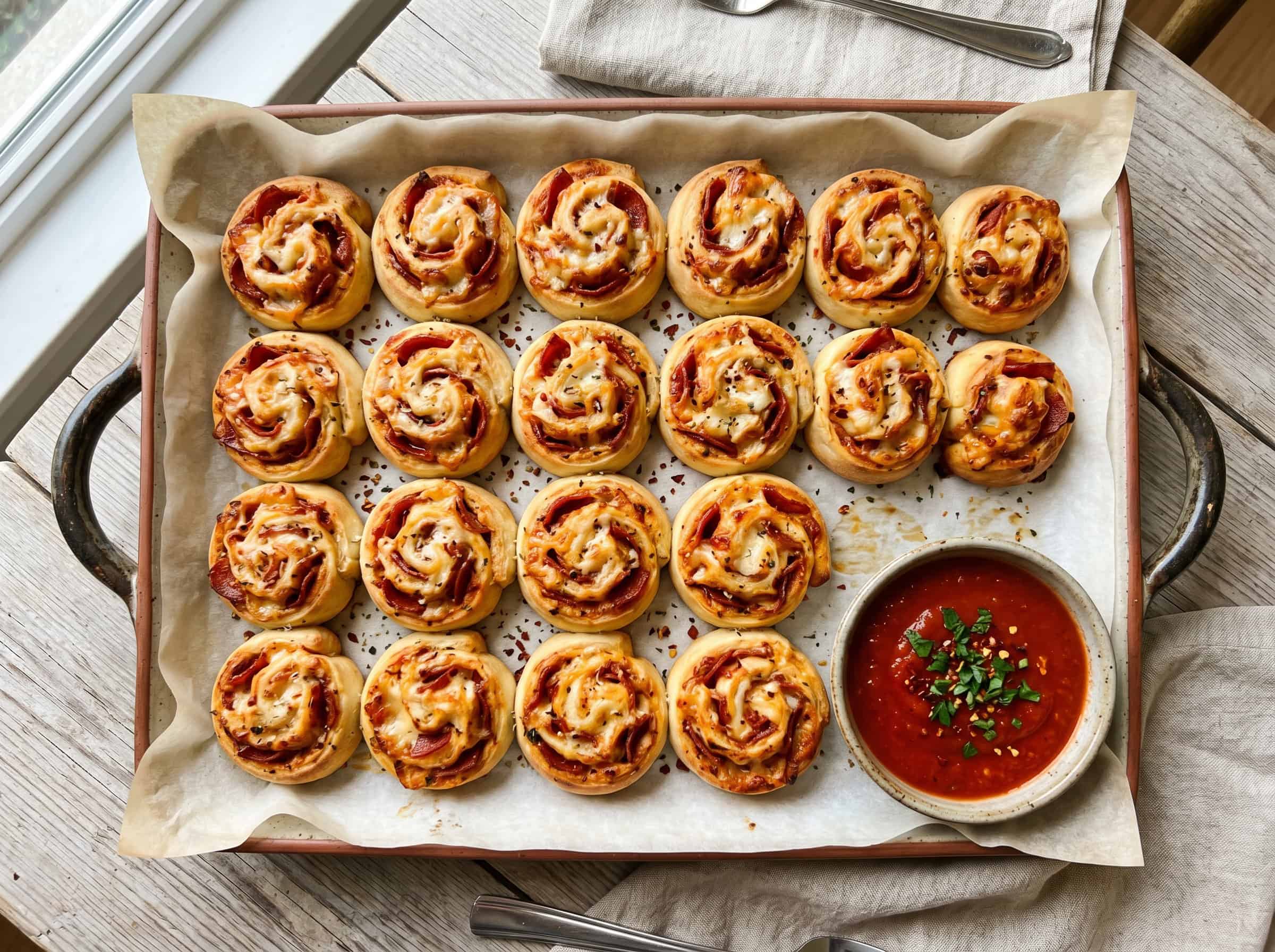 Pepperoni Pizza Pinwheels