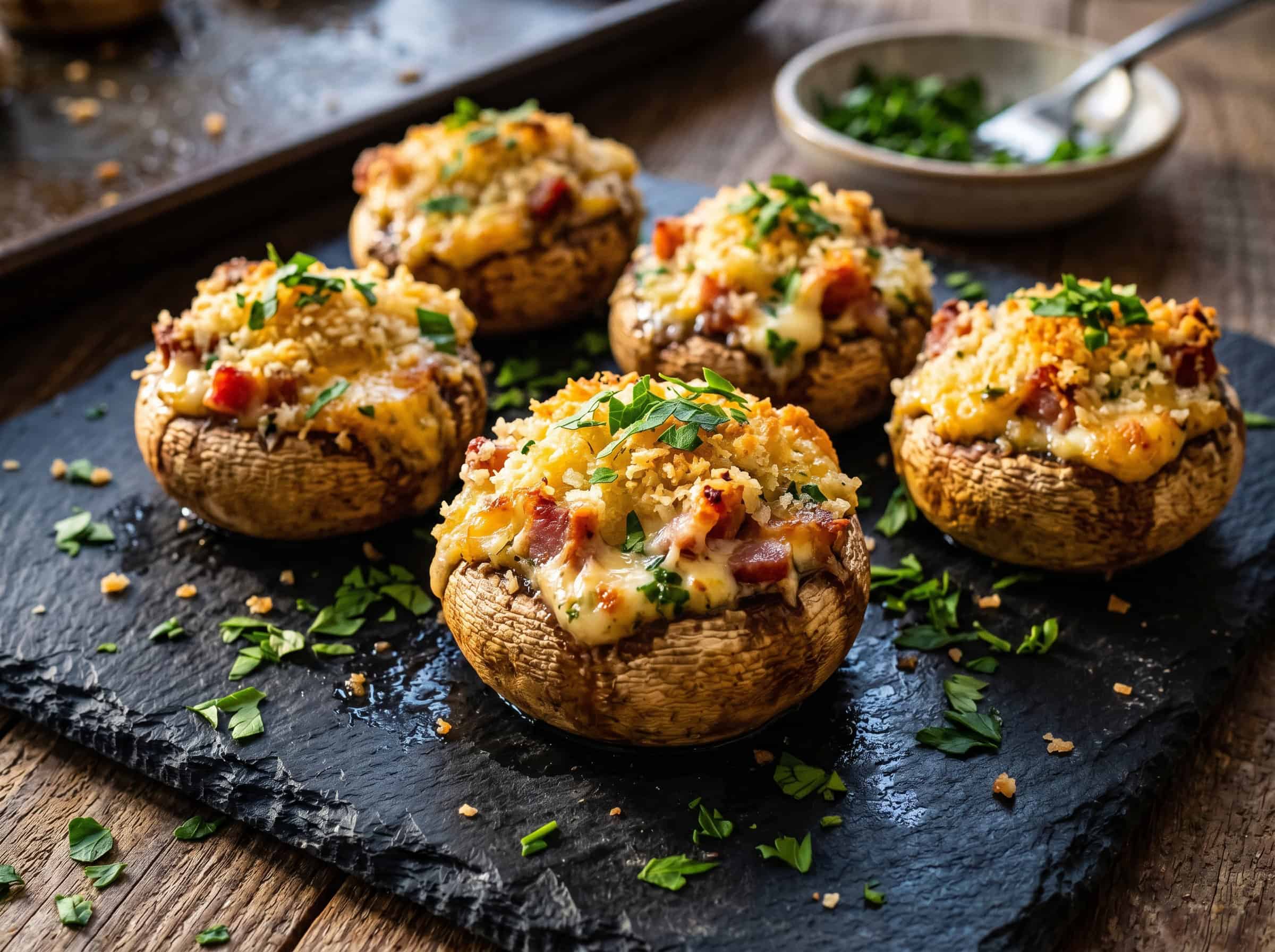 Bacon-Stuffed Mushrooms