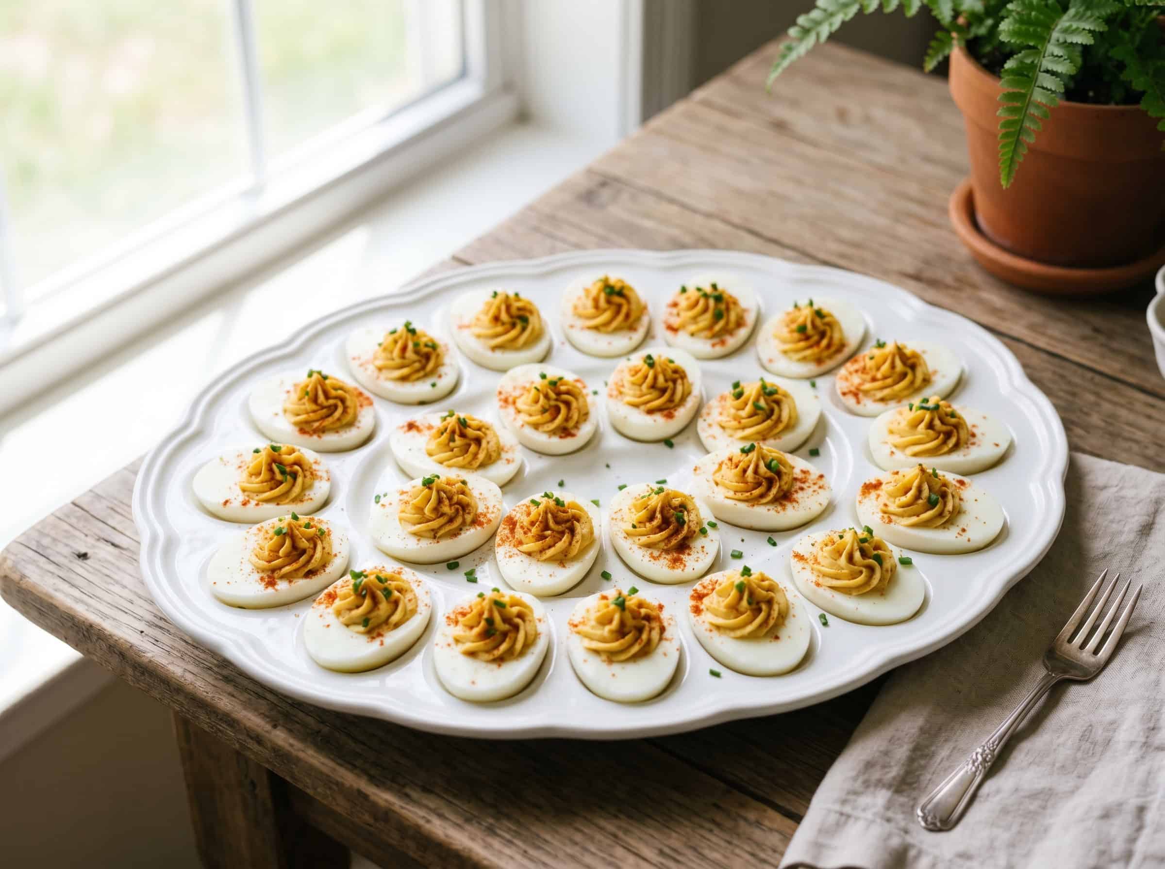 Classic Deviled Eggs with Smoked Paprika