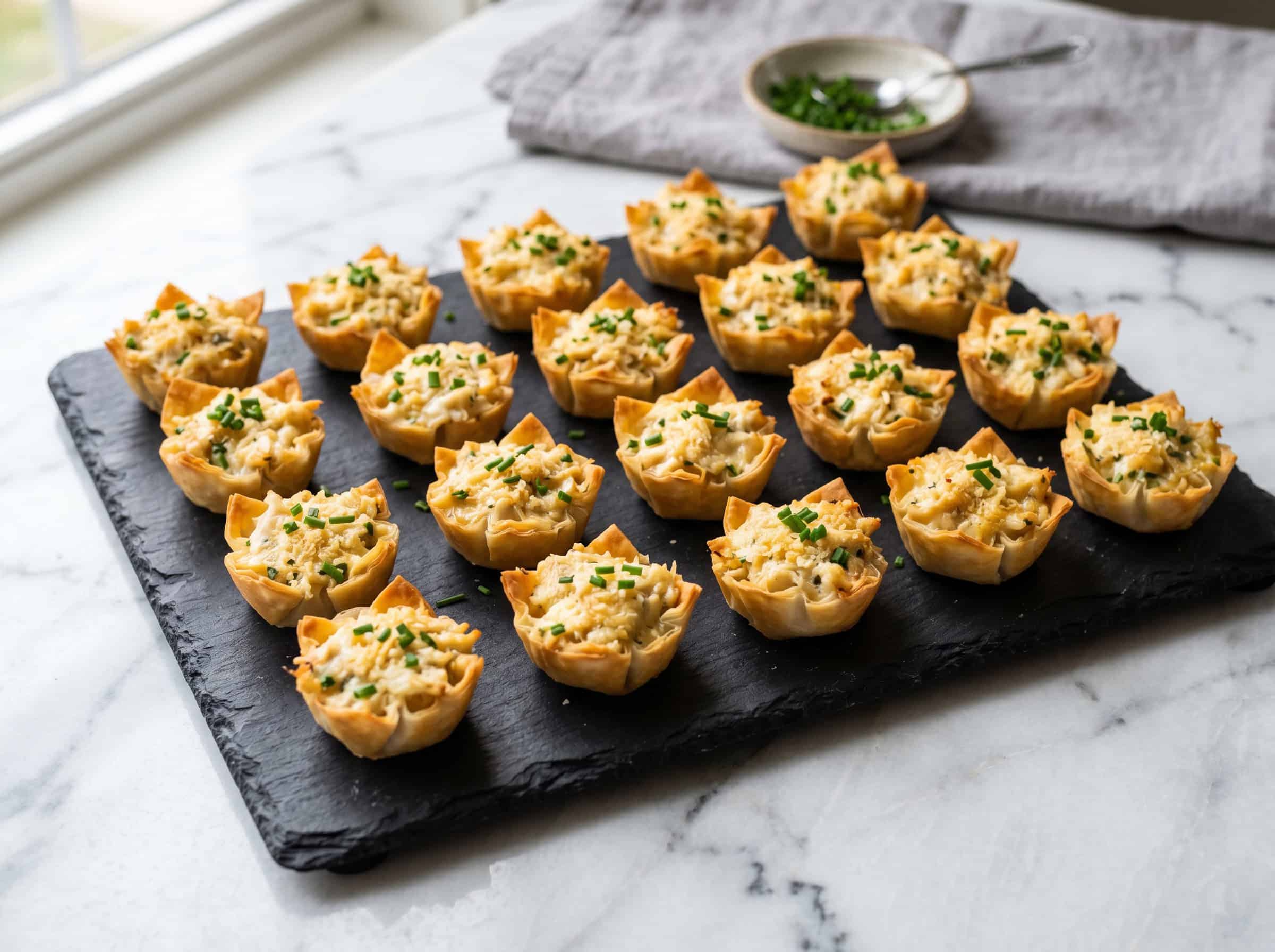 Crab-Stuffed Mini Phyllo Cups
