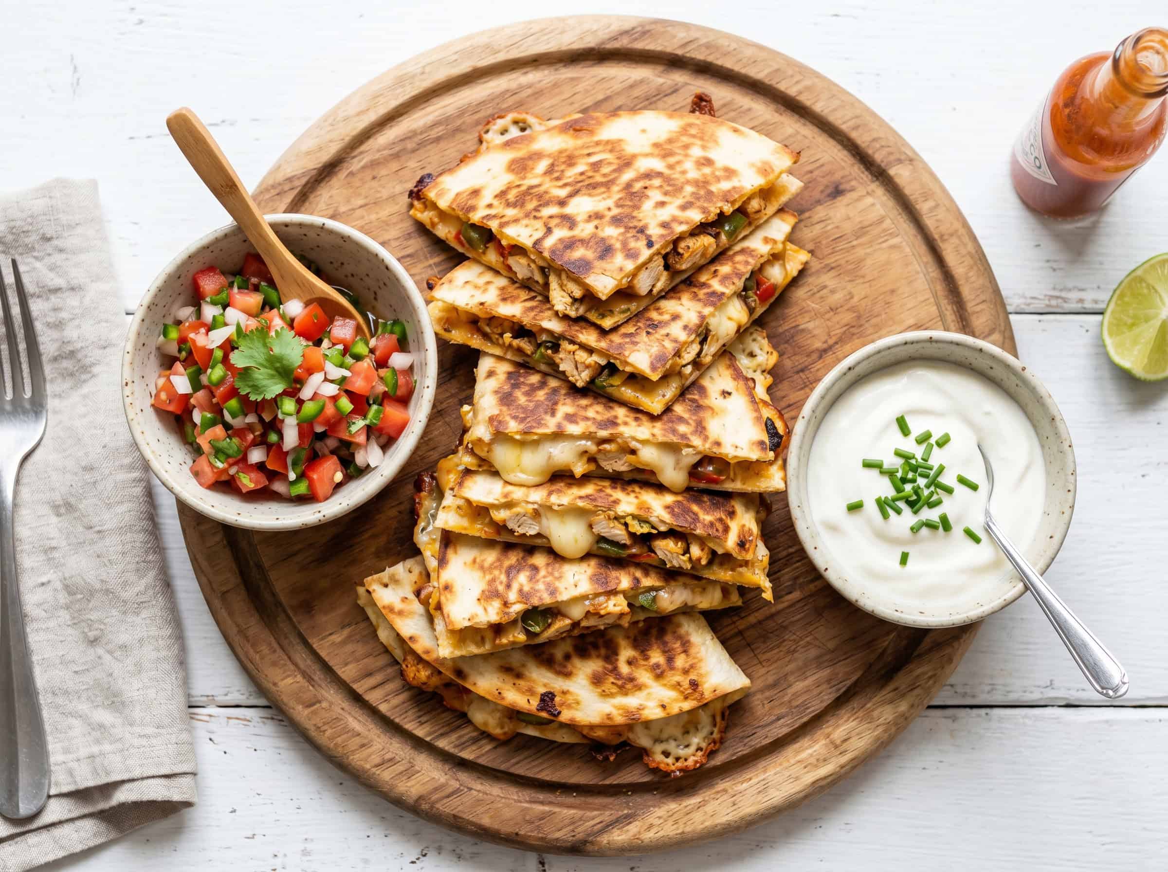 Mini Chicken Quesadilla Wedges