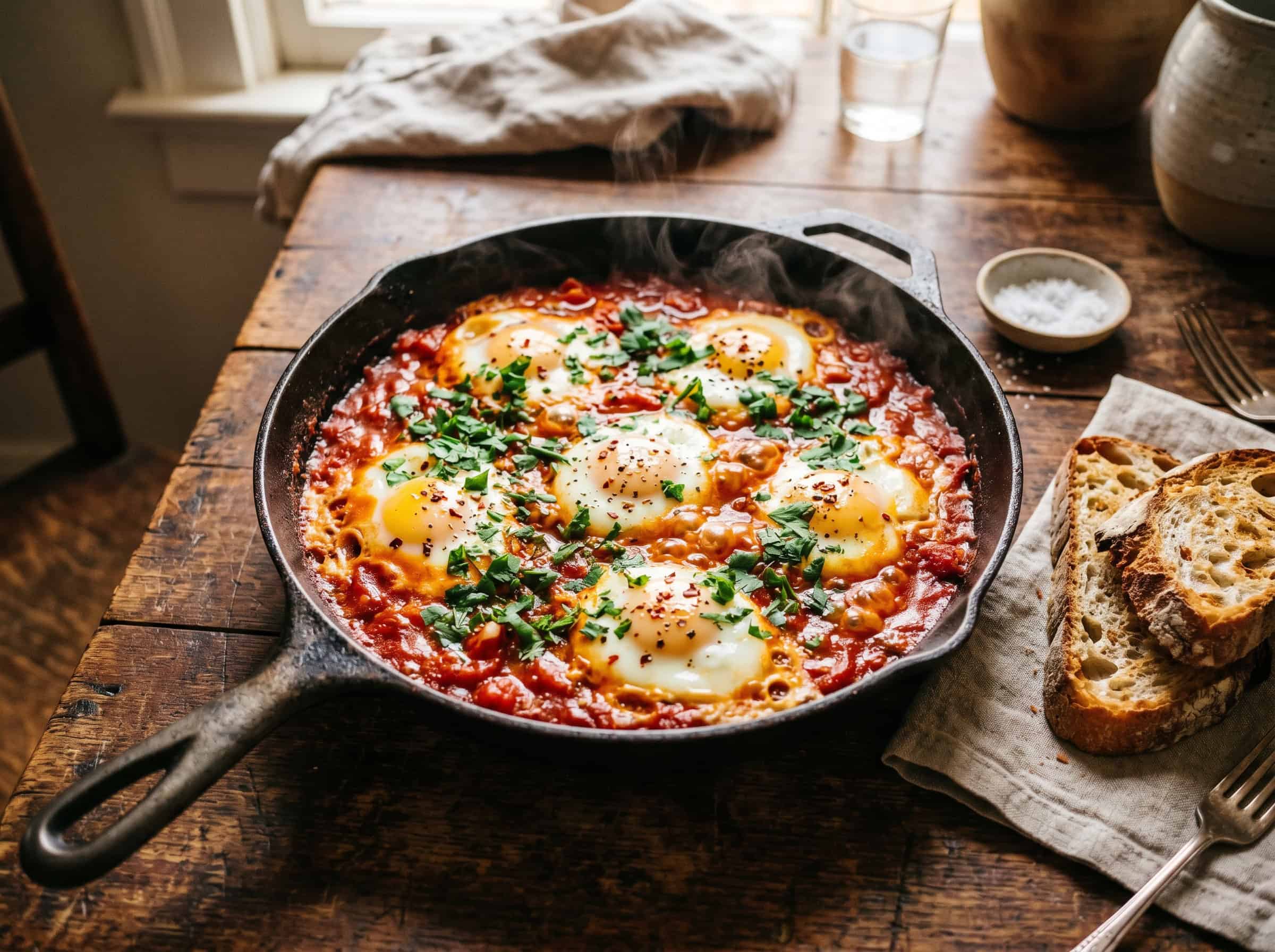 Baked Eggs in Marinara
