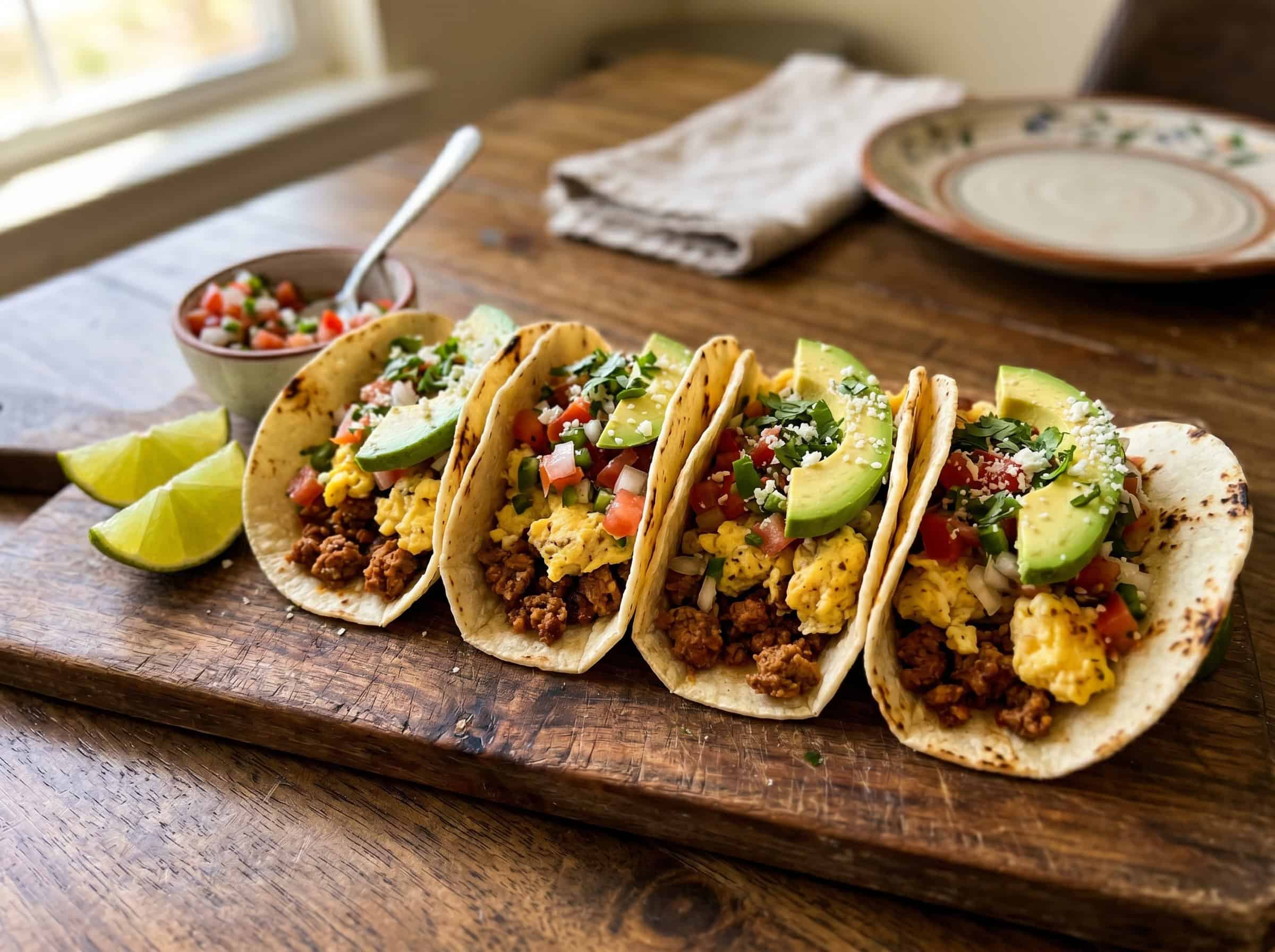 Chorizo Breakfast Tacos
