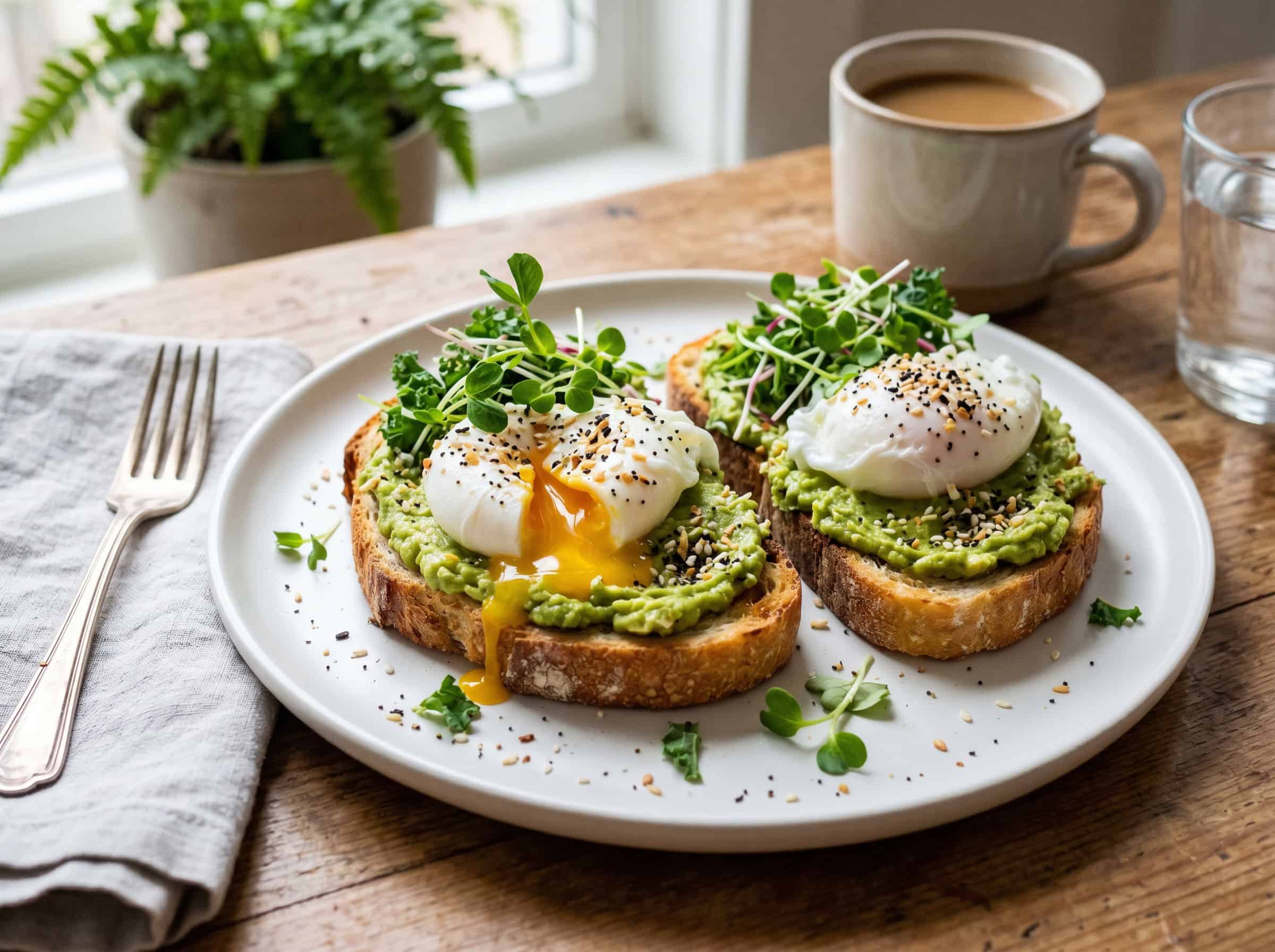 Avocado Toast with Poached Eggs