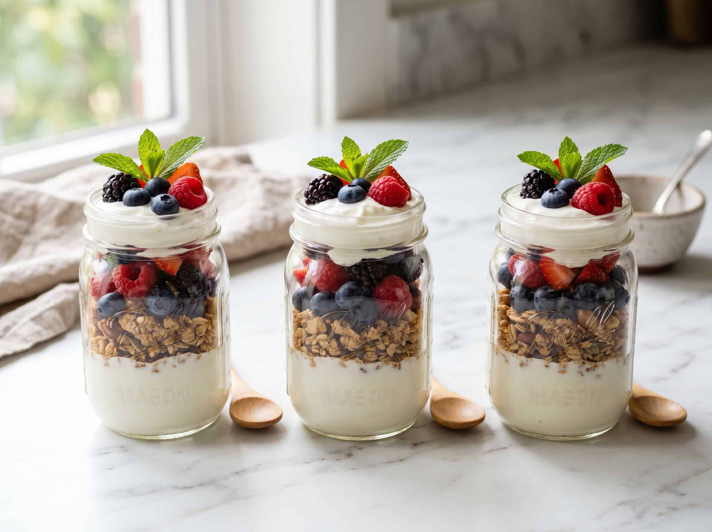 Layered Fruit and Yogurt Parfait