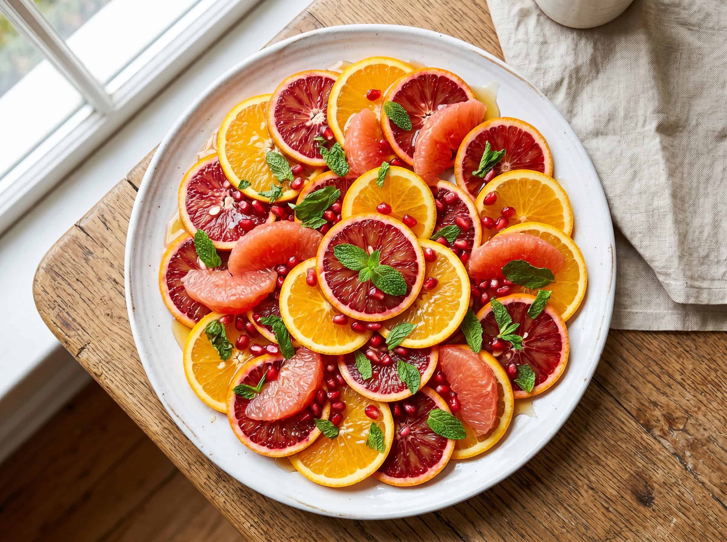 Citrus Salad with Honey Mint Dressing
