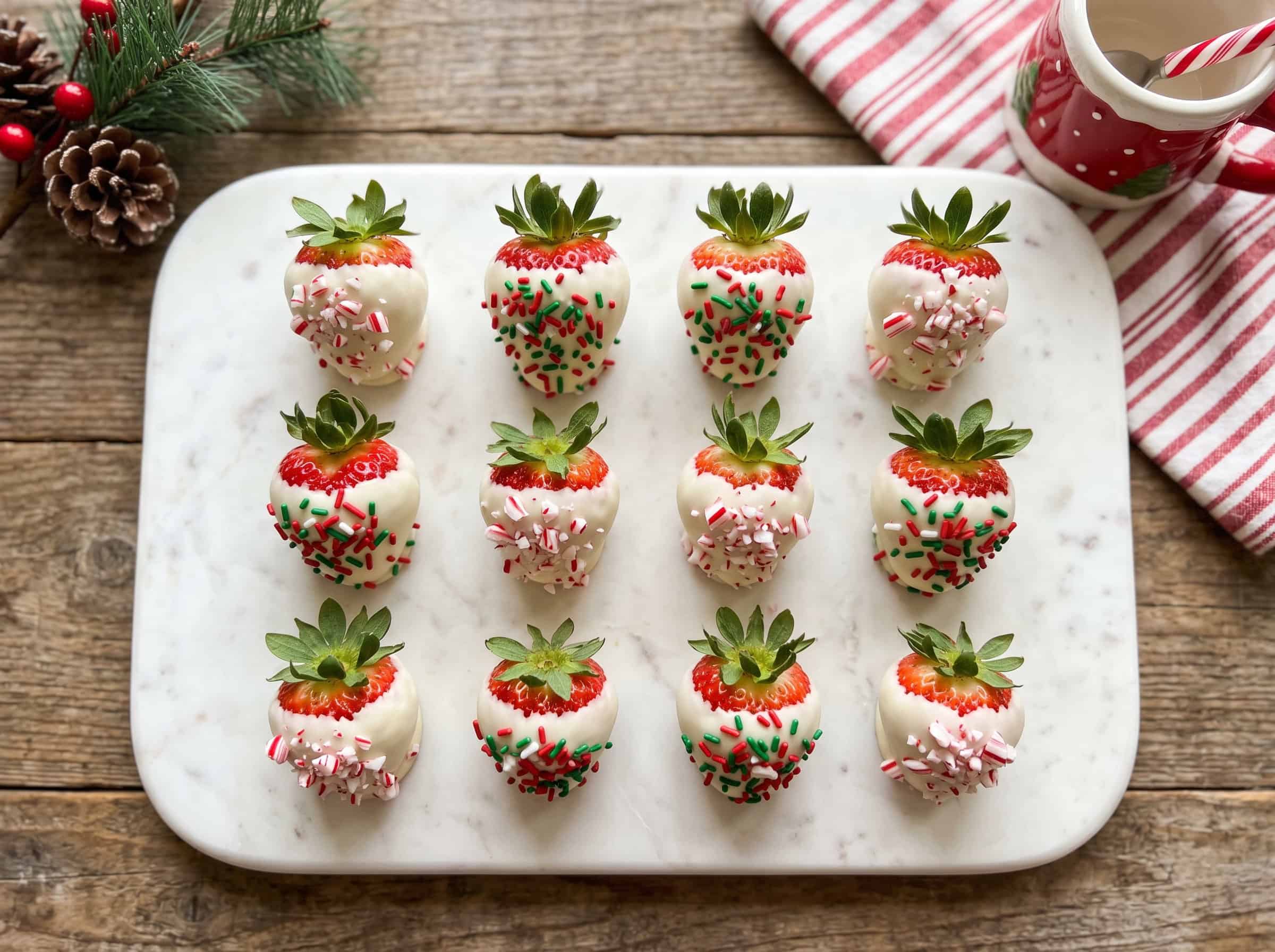 White Chocolate-Dipped Strawberries